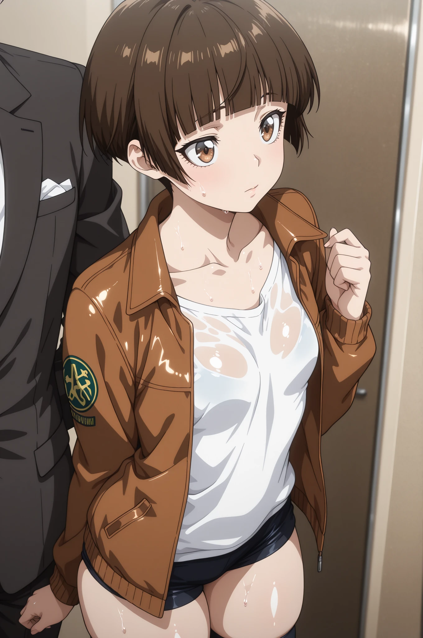 <lyco:Takamuran-NAI-LyCORIS:0.9>
1girl, solo, muscular female, sportswear, standing,, short hair