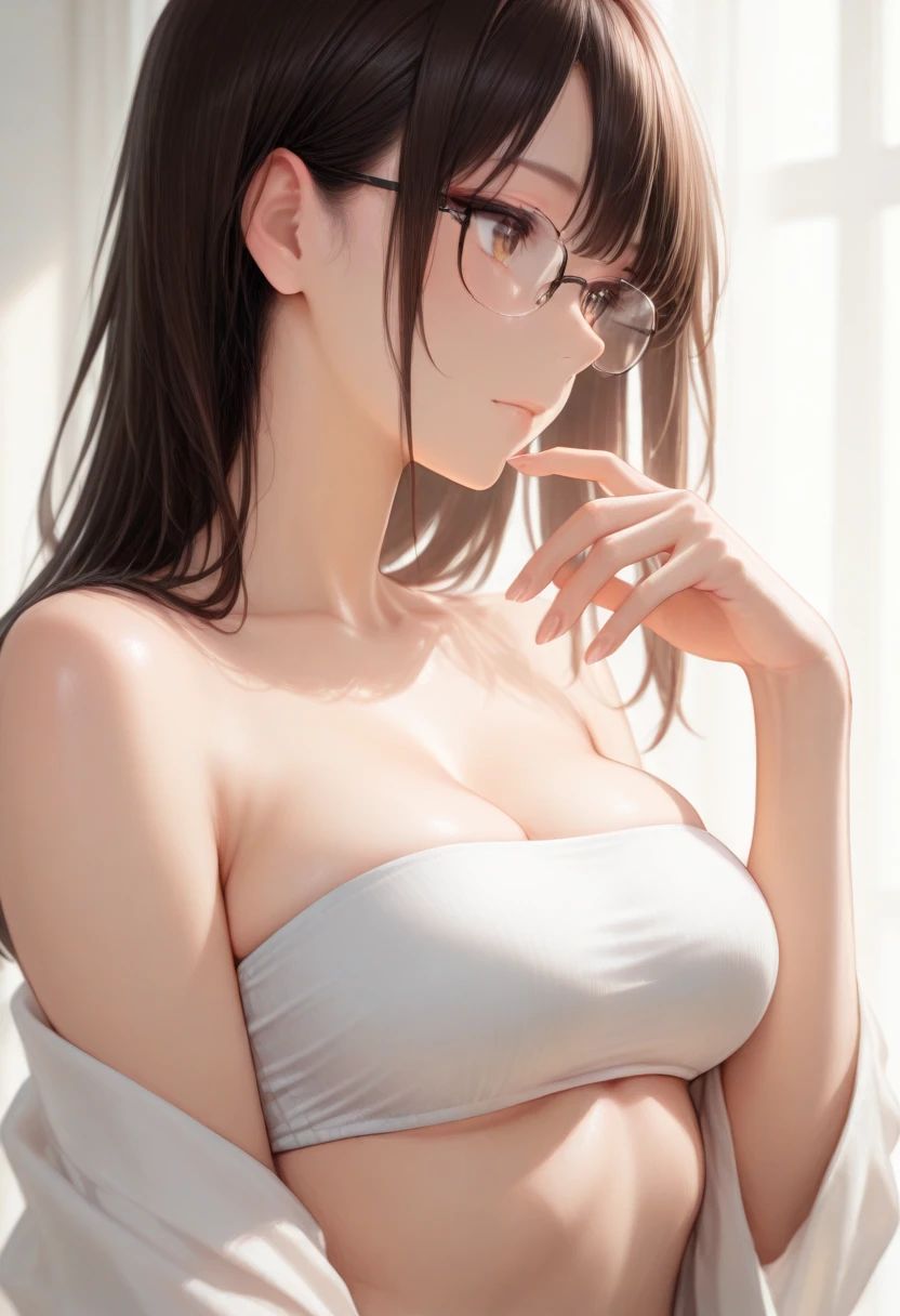 Naked,Beautiful,sexy, big breast,charm, innocent smile, blush on .