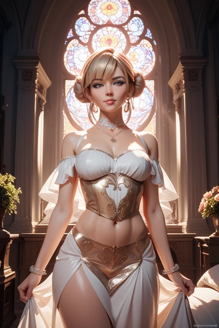 ariel, upper body portrait, white hair, beautiful, cute arabian transparent Langerie, warrior,Asas de anjo, Flutuando no ar,usando joias em ouro em todo corpo, Coroa de Princesa na cabeça, midriff, fit, white hair,  desert background, realistic fantasy ,concept art, sexy, excited, gorgeous face,fully body, breasts small, smooth skin, Medium pink mouth, Linda, naturals .Transparent silk on clothes, 80% of the uncovered body,Cheeky smile.,Well-defined lips. 