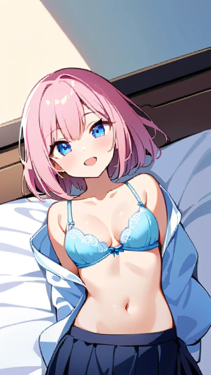 (Best quality, 8k, 32k, Masterpiece, UHD,:1.2),RAW, 2girls,ultra cute , natural lighting,transparent shining eyes, 20yo,medium breast ,fair complexion ,flushed face,dynamic Lighting, Pastel Blue sexy Bra and Thong,, crawling position on their hands and knees, Showing panties, wedgie, Cameltoe, on bed, ass focus, emphasizing the ass, stick out butt, Showing hip
