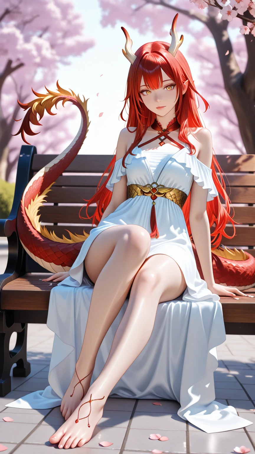 masterpiece, best quality, 1girl, solo, miia, facial mark, smile, closed eyes, dress, sun hat, standing, looking back, full body, outdoors, flowers, meadow, blue sky, clouds <lora:resize:1>