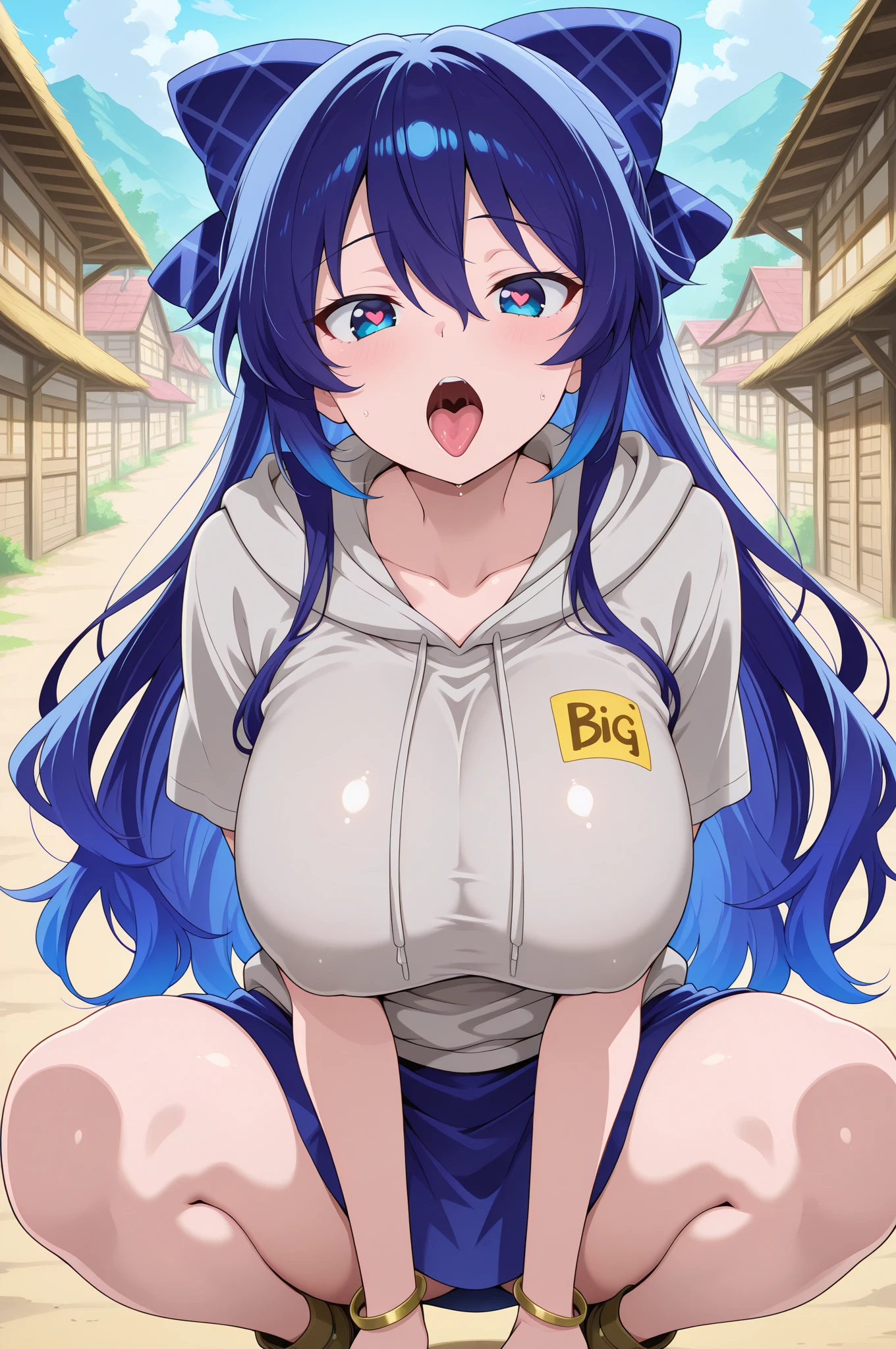 1girl, nsfw, furuderika, long hair, purple eyes, blue hair, blunt bangs,, , empty eyes , large breasts, nipple, Running, ,, Heavy snowfall area frozen wet crying mountain Alone, crying, Naked, solo, 1girl, amusement park ,, Peeing, lactation, projectile lactation