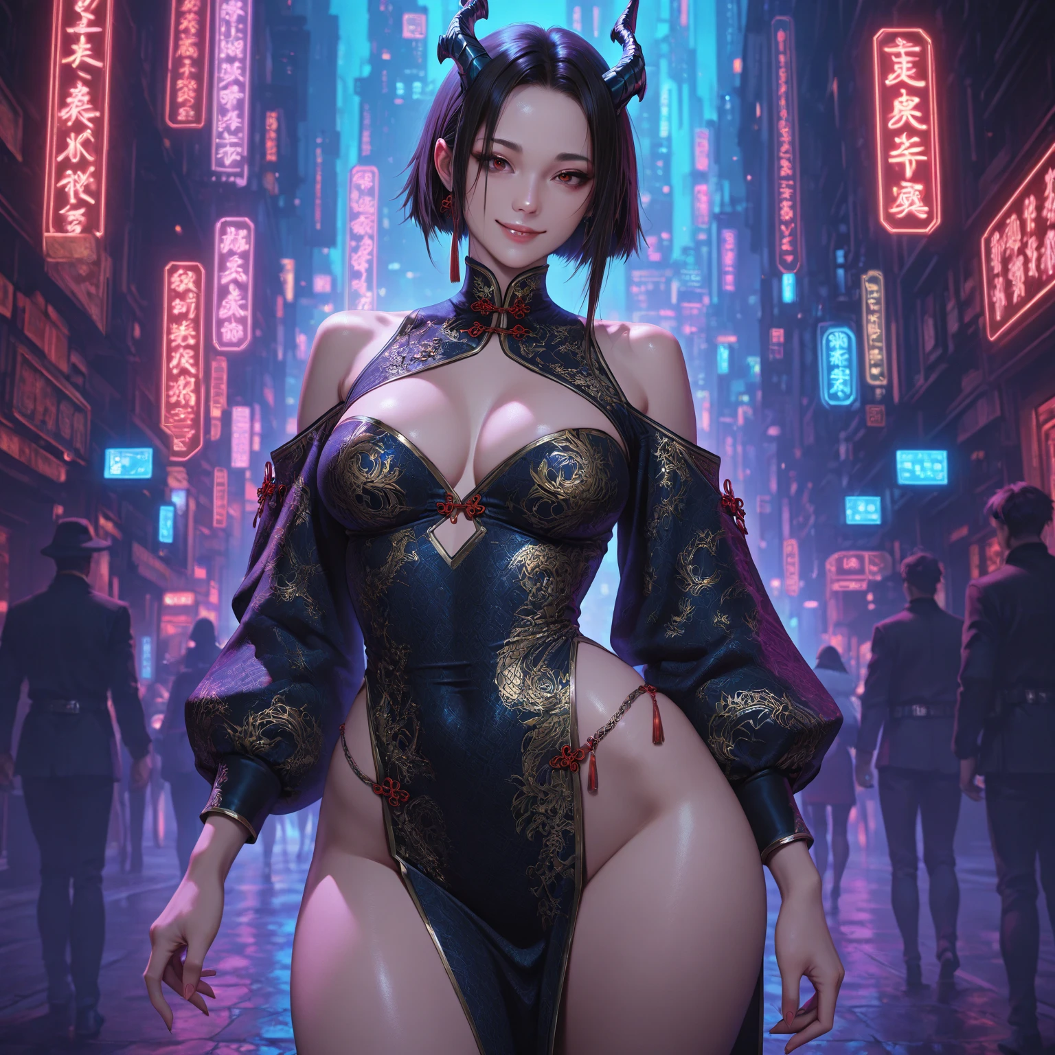 drak,Chinese big breasts,Auspicious clouds