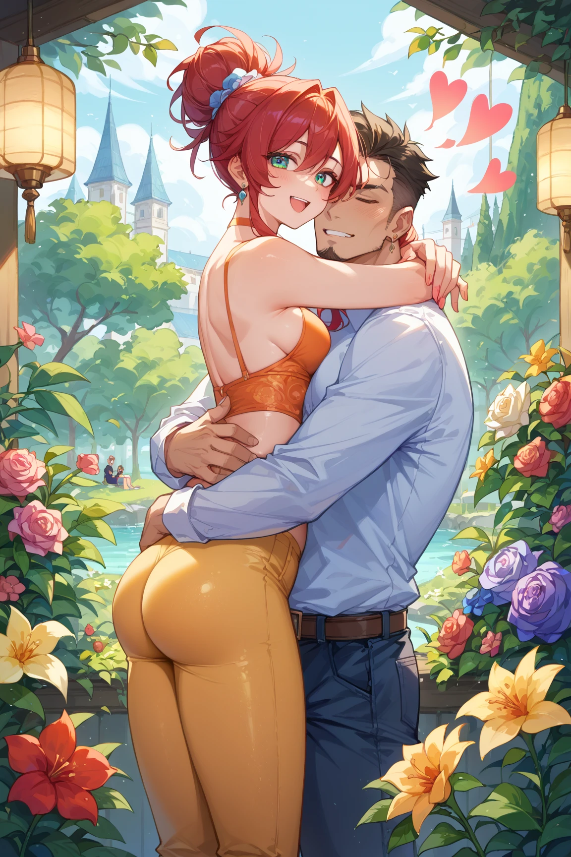a couple having hard sex in public