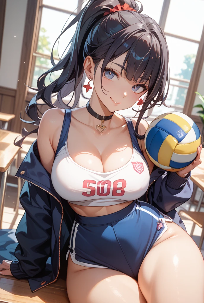 anime illustration、Highest image quality、basketball court、A voluptuous female high school girl shows off her vagina and shows off her vagina.、sports bra、perfect proportions、Hatsune Miku、Overwhelmingly big breasts beyond the norm、thick legs with fat、big areola、Beautiful sparkling eyes、cowboy shot、smile、get into heat、Obscene lines、face paint、shaved pussy、exposing nipples