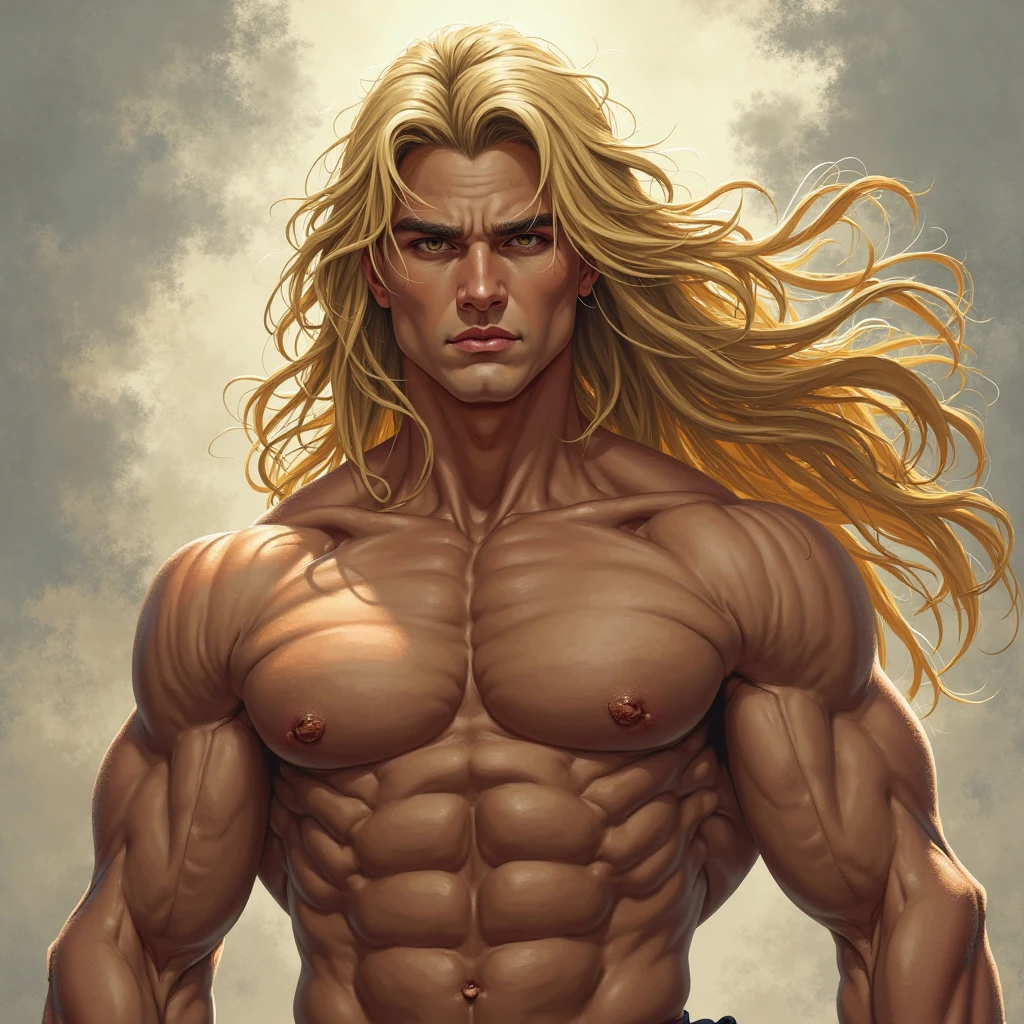 Portrait of an elegant beautifull mighty God unleashing all his powers, digital painting in the style of Robert Liberace, dynamic action poses of stout god apollo, god of light a d art, greek god, blond hair, male, youbg, handsome, upper body, muscular, hairy torso, fantasy, completely naked. Uncircumcised erect  penis, blonde pubic hair, intricate, elegant, highly detailed, digital painting, art station, concept art, soft, sharp focus, illustration, art by Robert Liberace, Gaston Bussiere and Alphonse Mucha, klimt, art deco