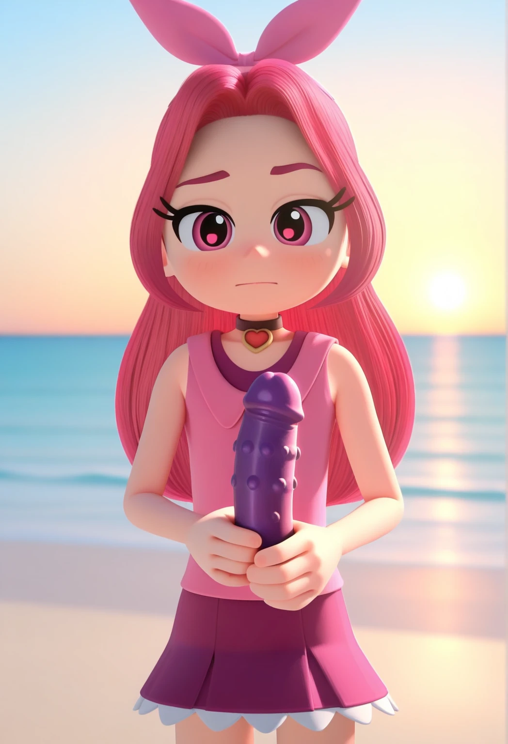 Starfire, 1girl, sloppy fellatio, fellatio, saliva, bare shoulders, collarbone, upper body, tan, green eyes <lora:starfireTeenTitans_v1:0.9> <lora:sloppyFellatioLora_v10:0.8>