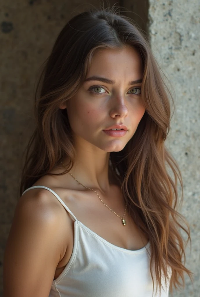 photo of beautiful (cam1lam0r:0.99), a woman, perfect hair, (modern photo, Dark orange tuxedo), walking down a street, (closeup portrait), 85mm lens, NIKON camera, (professional majestic photography by edward weston,) (analog, cinematic, film grain:1.3), ((detailed eyes, makeup)), jewelry, necklace, (epicPhoto), (color picture:1.1), (looking at viewer)