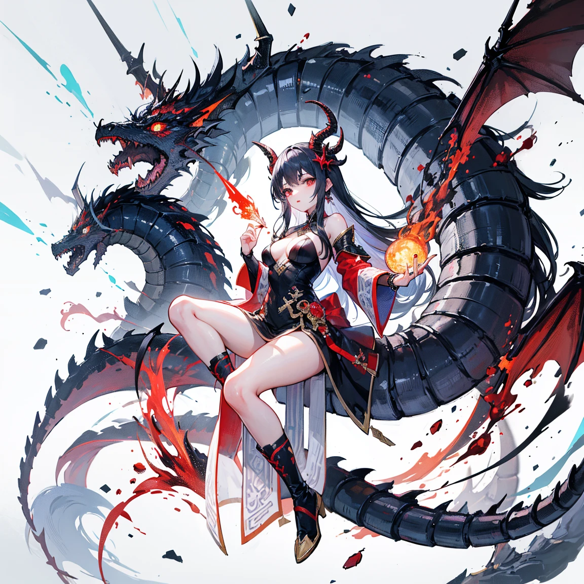 "Woman, Samurai, fullbody, muscular, half dragon, blue scales, kaido, dragon, battlefield background, holding a spiked mace, clothes stained with blood, face half dragon and half woman, muscular arms."