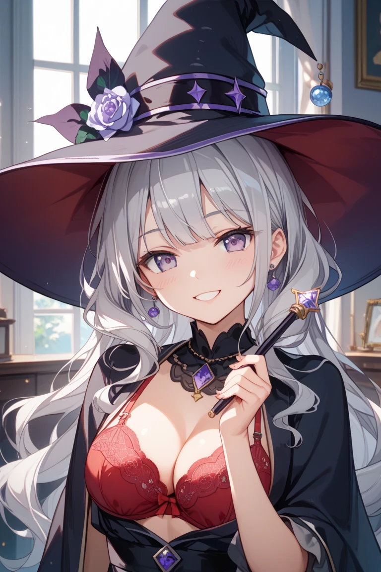 1girl,black_dress,hat,large_breast
<lora:nailin_wizard:0.8>