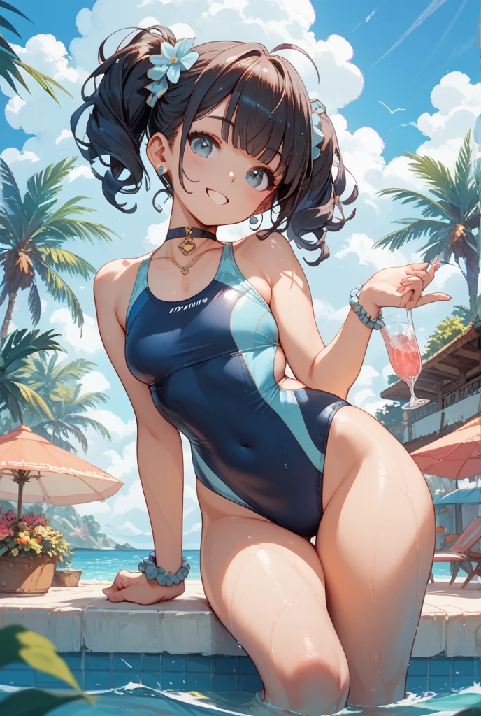whole body,Big Tits,smile,Sexy pose,punk,Swimwear,