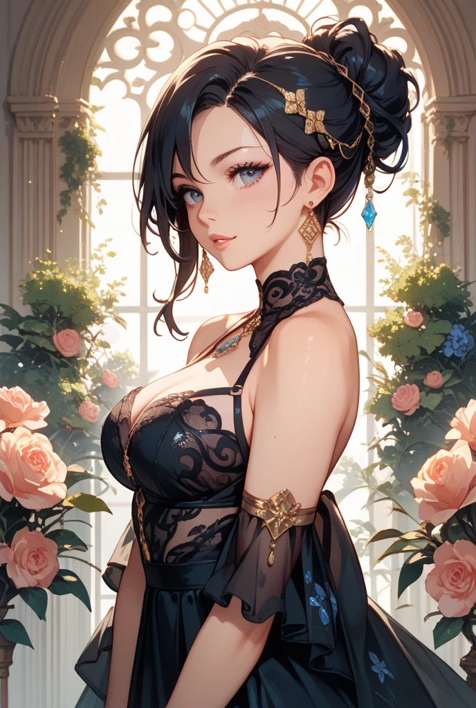 (masterpiece, Highest quality, Highest quality, Official Art, beautifully、aesthetic:1.2), (One girl:1.3), Very detailed,(Fractal Art:1.1),(colorful:1.1)(Flowers:1.3),Most detailed,(Tangled:1.2), (Dynamic pose), (Abstract background:1.3), (Chinese traditional cloth:1.2), (Shiny skin), (Many colors:1.4), ,(Earrings:1.4),