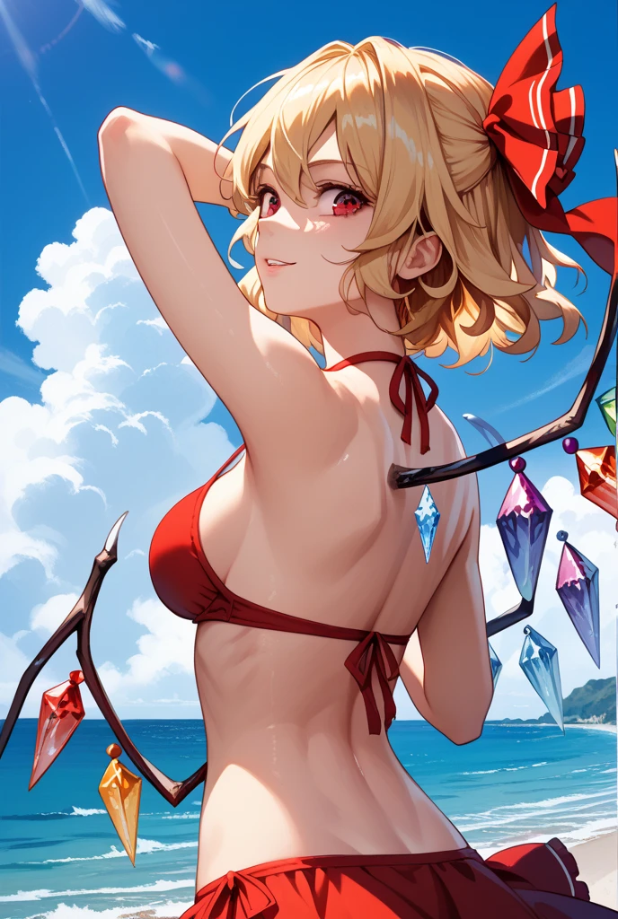 side tie bikini, beach