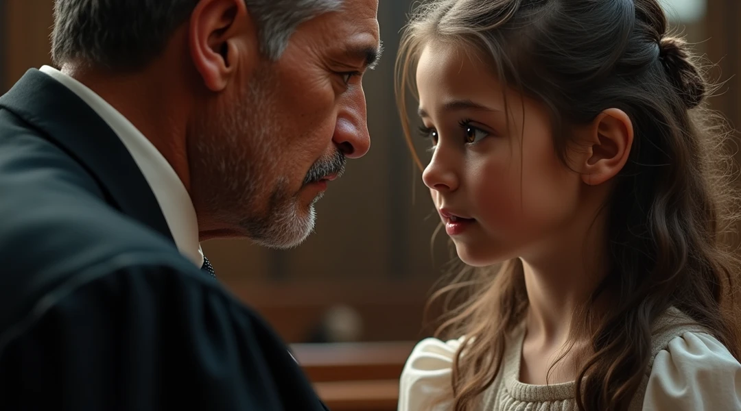 Italian Mafia boss hold his younger daughter in his arm and hold hand with a son