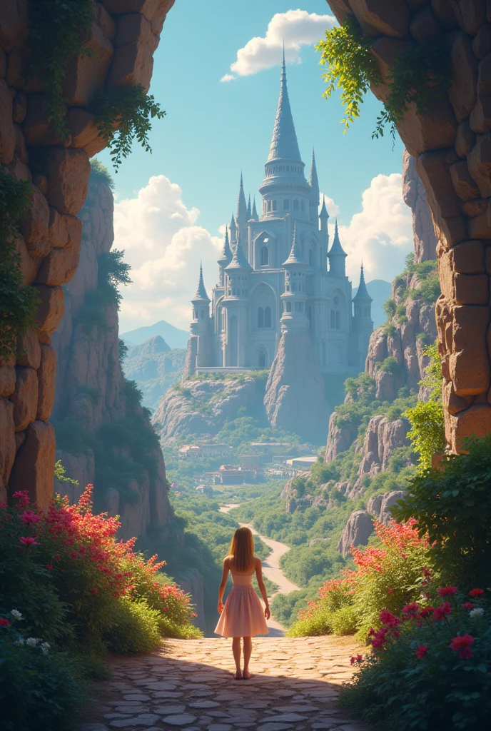 1girl, detailed Chalk painting, colorful silhouette art of an intricate background, landscape of a Timeless [Misshapen:Unusual:20] ([Dublin|Mushroom Kingdom]:1.3) from inside of a Castle, lush field and indoors, at Dawn, (stylized by Morris Hirshfield:1.2) , Energetic, majestic, Toyism Art, volumetric lighting, 35mm, Hypersaturated, Movie concept art, Folded Clay, UHD, hyperdetailed