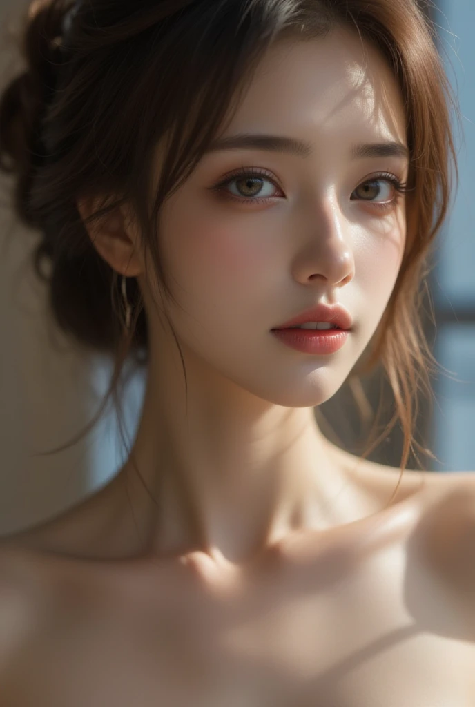 Highest quality, shape, Very detailed, In detail, High resolution, 8k wallpaper, Perfect dynamic composition, Beautiful attention to detail, woman&#39;s fashion summer,Short Bob Hair,Small Breasts Natural Color Lip, Bold sexy pose,smile,Harajuku、20-year-old girl、cute、sexy shot looking at camera