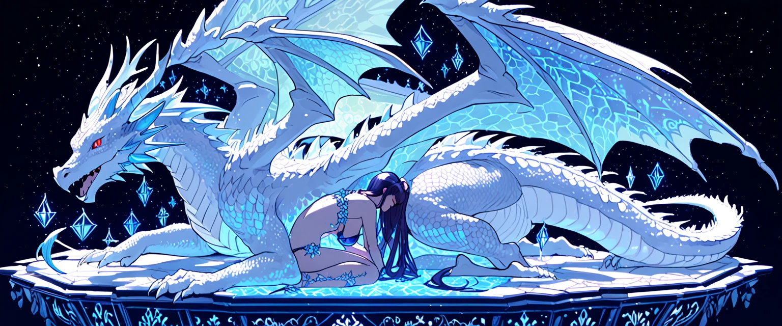 2D couple with a very thin and beautiful transgender dragon with long white hair , locks pushed back, sharp looking eyes, fissure_ pupils, clear eyes, breasts big)), blue eyeliner, blue eyeshadow , blue lipstick, beautiful dragon eyes, silver eyes, ultra well-detailed eyes, (tanned man with black hair holding a beautiful dragon with long white hair)breasts from behind, groping, NSFW, kitten, roman style , translucent blue antennas, jewerly, greek dress, out , fingering, kitten, vaginal sex, tanned man eating kitten