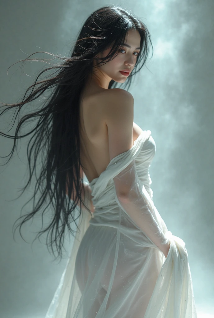 Ethereal maiden in the fog