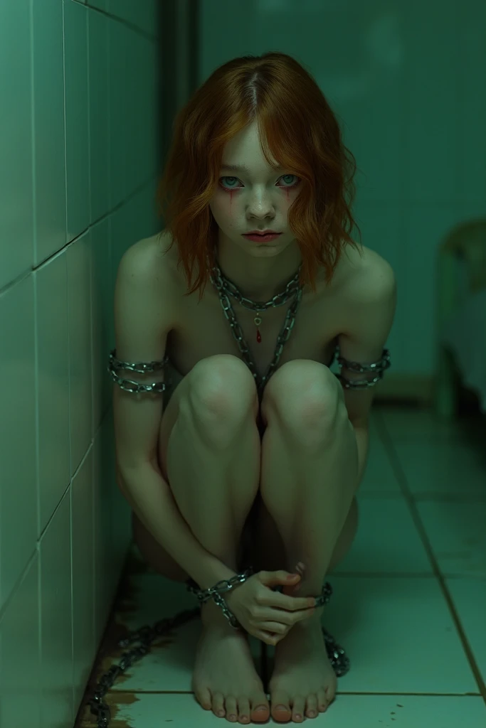 An extremely thin dead woman, an iron rod pierces your body, A very thin woman impaled, A woman who died with an iron bar penetrating her abdomen, the woman is hanging from a noose, Billie Eilis With a huge gash on her stomach and her intestines coming out of the wound, lots of blood coming out of the wound, Blood flying all over the woman, Billie Eilish, The woman is naked, the woman is hanging by a chain, with blood on the floor, a knife is sticking out of the woman&#39;s vagina, carnal ) humida, corpo humida, skin wet, muito humida, oleado, deep wound on woman&#39;s belly, many injuries on the woman&#39;s body, large, open wound on woman, wound gushing blood on woman, open wound on woman&#39;s stomach, large wound on woman&#39;s belly, knife sticking out of woman&#39;s vagina, dripping humida, hyper realist, sexy girl, sweaty humida skin, female goddess, the woman&#39;s vagina is open, her vagina has a knife inserted, the woman&#39;s body is covered in blood, the woman is in an elevator shaft, lots of blood all over the wall, blood flying off the walls, blood flying from the woman&#39;s wounds, the woman&#39;s mouth is open, 4K], 4K ]