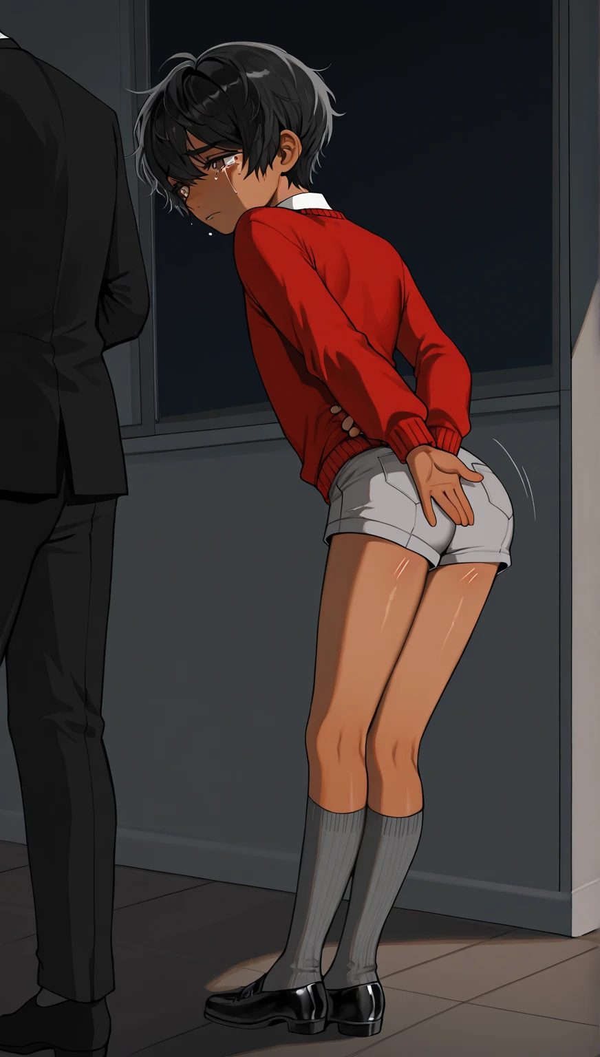 (1man:1.8),group,4girl, (crawl on all fours:1.3),short ponytails,beautiful girl,17 years old,,highschool student,akb48,nogizaka46,small breasts,skinny, brown hair,standing,(The woman is completely naked:1.7),fullnude,pussy,cry,tears,(collar:1.2),(restrained:1.2),(shackles:1.4),bdsm,public indecency,road in residential area,road,,Buildings outside,collar, (leash:1.4),(fullbody:1.3),A man takes a naked woman for a walk,The man holds a leash in his hand that connects to the woman's collar,man is 30 years old,
man is dog trainer,A man is training a woman,from side,penis,vaginal penis,doggystyle,penis in pussy,back,