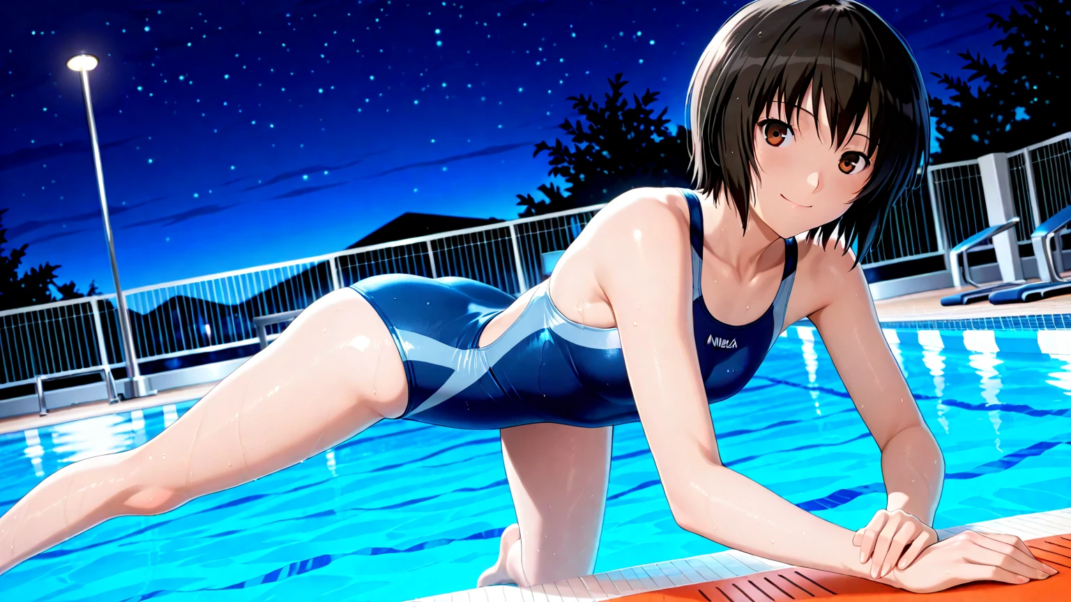 Hinata in artistic gymnastics leotard 
