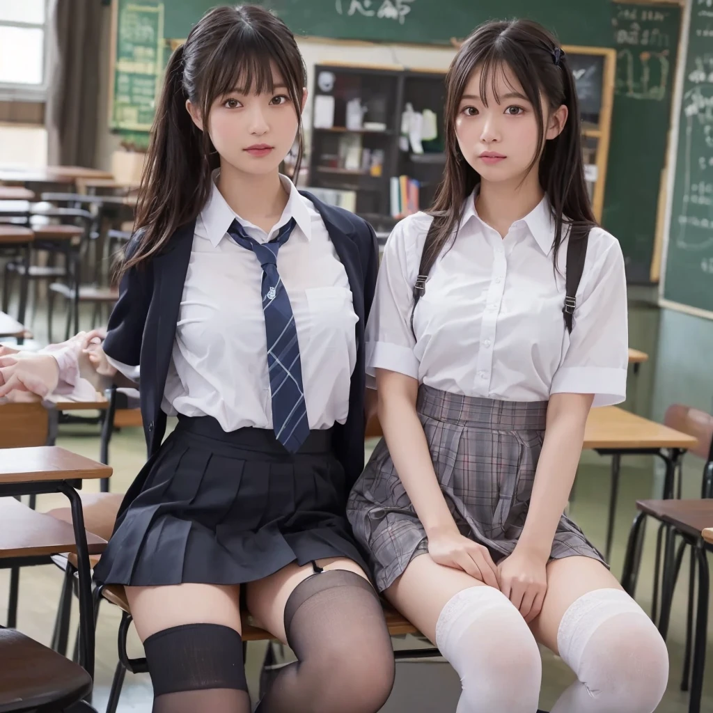 (1 man:1.8),The man is teacher,man is 50 year old,(man is smile:1.2),many is black shirt,(man show briefs:1.4),(the man is fullnude:1.2),2 girls,group,A good friend, office, sitting office chair, 15 year old, (Small breasts:1.3),(skinny:1.2),AKB48,nogizaka46,(navy blue blazer,white blouse,checked mini skirt,red ribbon,high school uniform:1.1),smile,beautiful girl,highest quality,High resolution,be familiar with,perfect anatomy,beautiful and fine eyes,(school:1.3),(classroom:1.5),(many student:2.0), Chair,Desk,laptop,(short ponytails:1.2),(black tights:1.2),(smile:1.2),(open legs:1.3),(cowboyshot:1.6),Young beauty spirit ,bsp,(full-face blush:1.5),(smile:1.2),anguish,(public indecency:1.0),(cry:1.2),(I'm on the phone:1.5),(front view:1.0),(Calling on smartphone:1.8),(hold a smartphone in hand:1.9),(handjob:1.5),(girl is fullnude:1.8),(show pussy:1.4),(skirt lift:1.4),