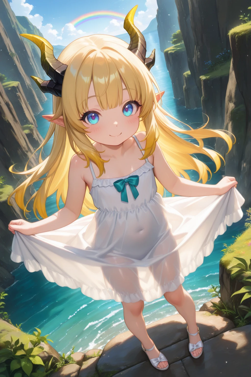 (((Completely naked:18ban)))、girl、Ocean、(((Fairy Feathers:Fairy))),Long Hair、illya,(((elementary school student)))、10 years old、,(((fullbody)))、(((Female organ)))、Nipples