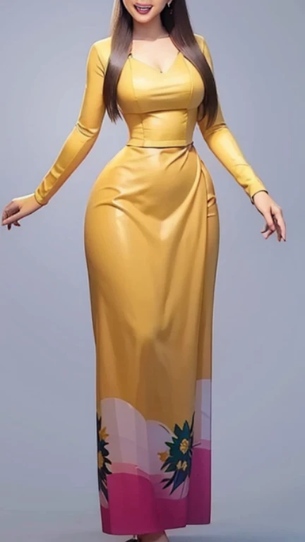 Myanmar girl with attractive curvy full body. Friends full-length bikini, (🖤 black+💚 dress) full body reflective long dress painted with flower patterns, only dress. hi gh hips High resolution High resolution natural background High resolution HD 3D, 8K cartoon anime