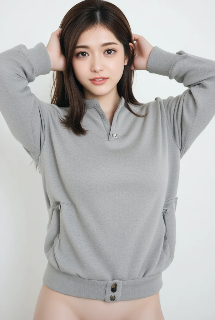 ulzzang-6500-v1.1, (raw photo:1.2), ((photorealistic:1.4)), nsfw, best quality, masterpiece, illustration, an extremely delicate and beautiful, extremely detailed ,CG ,unity ,8k wallpaper, Amazing, finely detail, masterpiece,best quality,official art, extremely detailed CG unity 8k wallpaper, absurdres, incredibly absurdres, huge filesize, ultra-detailed, highres, extremely detailed, beautiful detailed girl, extremely detailed eyes and face, beautiful detailed eyes, light on face, cinematic lighting, ((from below)), full body, full-body shot, ponytail, see-through, gigantic breasts, outdoors, (((((sweat suit))))), ((topless)), high heels, black hair, cityscape,