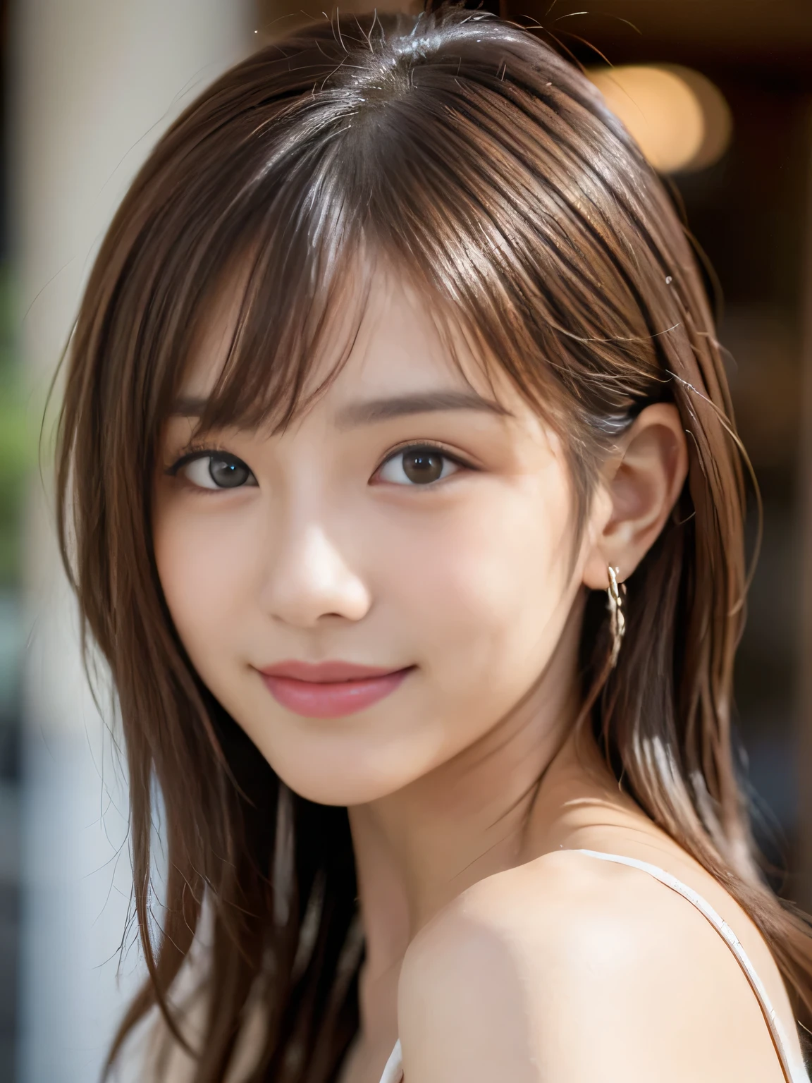 1girl, (top quality, masterpiece, ultra high definition, (photorealistic: 1.4), highly detailed, professional lighting smile, cute girl, beautiful smile), virtual YouTube, detailed skin texture, sheer white underwear, beautiful and detailed face, collarbone, (ULZZANG-6500-V1.1:0.4), open crotch. Full body view. (The head of the nipple and the toe of the camel are visible)