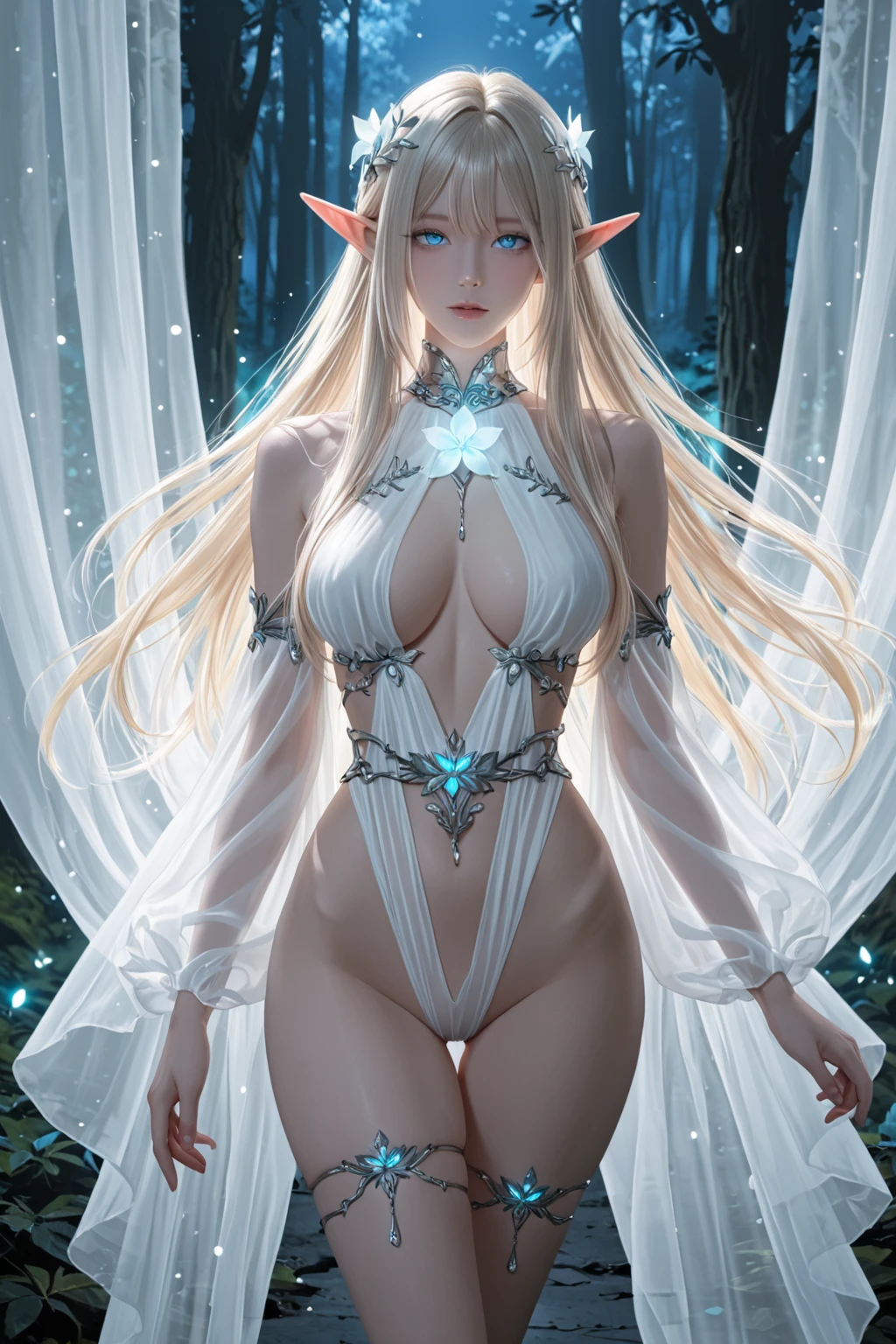 8k, (full body shot:1.2), beautiful white-haired 18 year old girl, (intricate, sheer, transparent, translucent,(no clothes:1.2)), intricate, beautifull face, elegant, highly detailed, digital hyperrealistic photography, hyperrealistic photography filigree, shyness, most beautyfull face, (masterpiece, sidelighting, (finely detailed beautifull blue eyes: 1.2)),