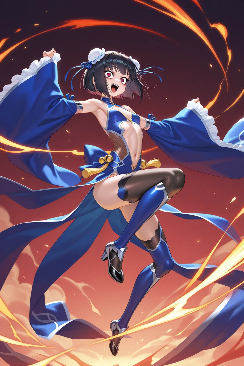 jump magician nudist、Torn clothes scattered around、Unstable buoyancy sandstorm、amazing dynamism、great angle、