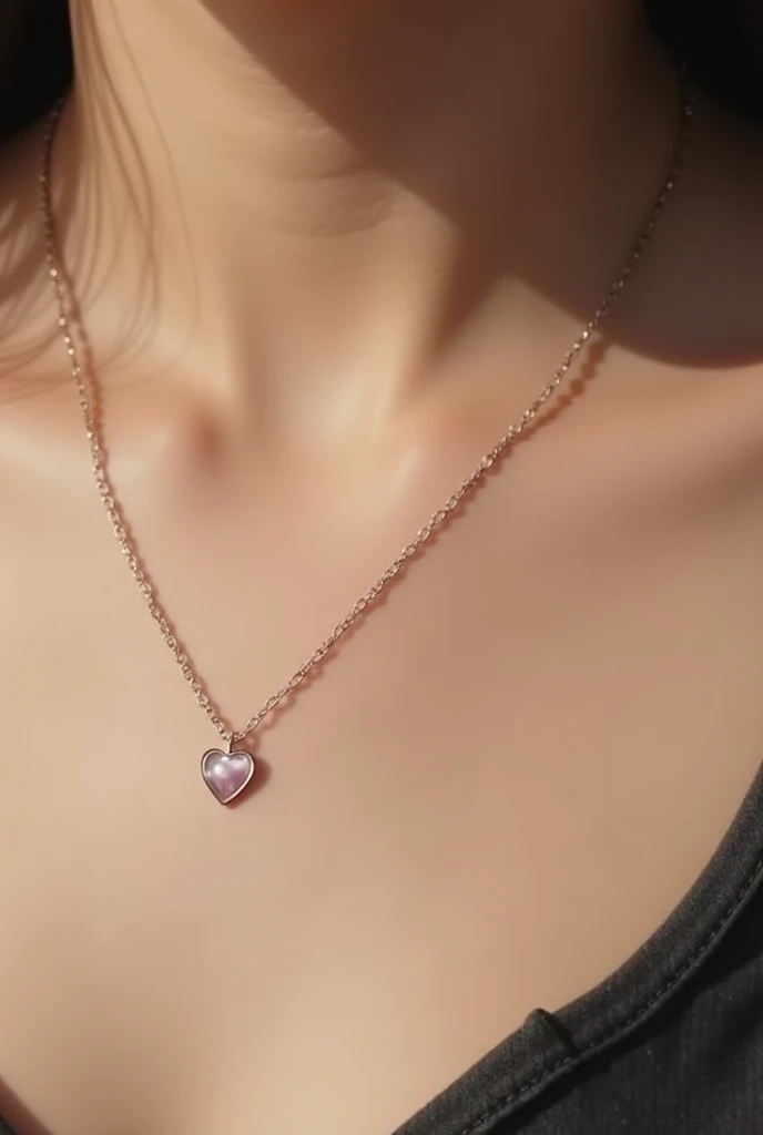 Heart shaped perfume as a necklace