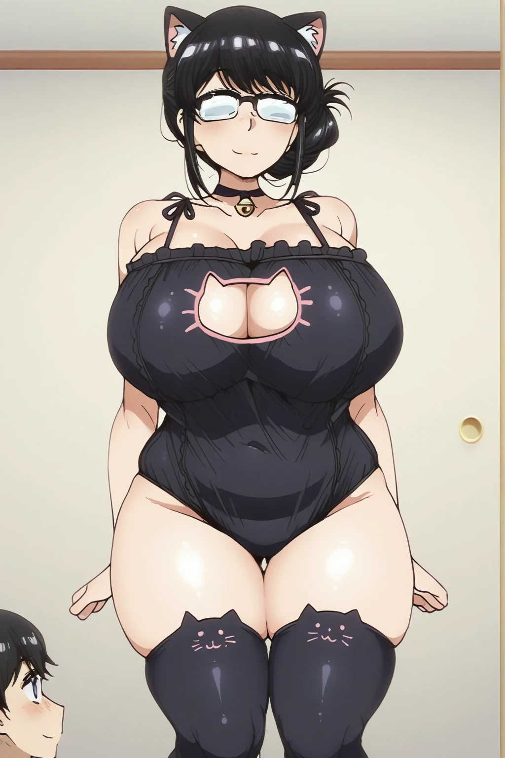 ultra-definition、Crisp face、very massive udder、Colossal tits、very large nipples、((Ninja Suit))、Hide your face with a cloth、Kunoichi、fishnet tights、A dark-haired、Thin contours、Sharp eyes、closes mouth、Frugal background、Pubic hair in the crotch area、Clear facial features、Staring at me、Show the armpits、Tied hair、無表情、睨む、濁った瞳、血管の浮いた体
