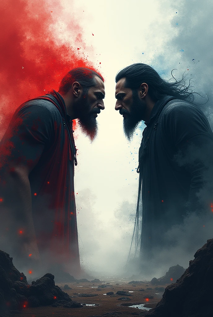 Game God of War, a portrait of a hooded man, black eyes, toxic, muscle, god, elder, realistic epic, faded, (((hdr)))), hyperdetailed, cinematic, warm lights, intricate details