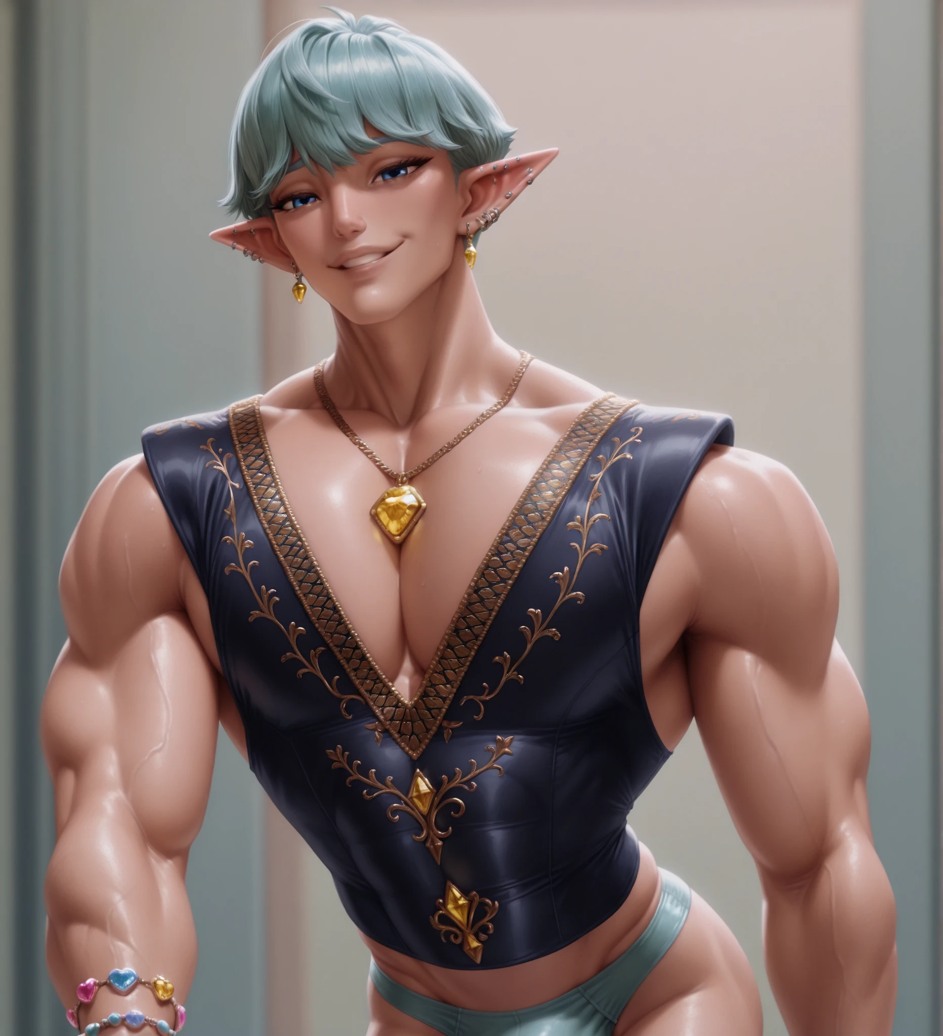 ((masterpiece)), ((best quality)), (detailed), perfect, solo, dark link, gorgeous boy, luscious lips, blonde hair, sexy,