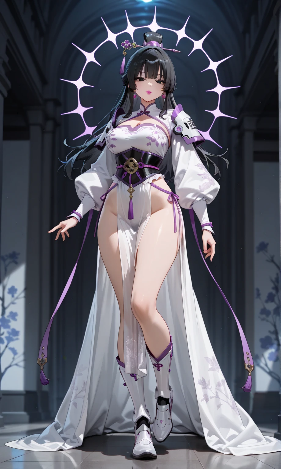 full body,masterpiece, best quality,ultra detailed,best quality,1girl,rabbit ears,long hair, smile,