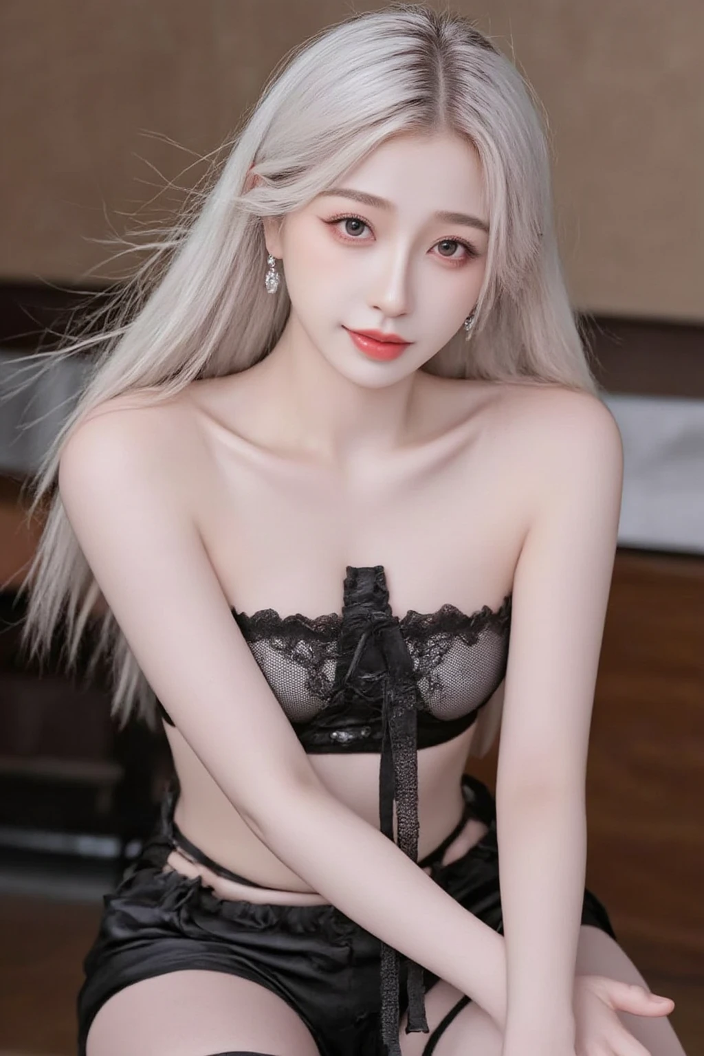 1 jeune fille de 16 ans , Twintails, ornement de cheveux, hair over one eye, yeux bleus clair, super mignonne , cheveux bleus, cheveux roses, sourire, arc, seulement, dedans, Makeup, Jupe courte, cheveux longs, frange , rigole ,La plus belle forme de chaos, elegant, a brutalist designed, couleurs vives, romantisme, atmospheric, (Photo brute, Best quality), (Realstic, photo-realistic:1.3), Masterpiece, an extremely delicate and beautiful, Extremely detailed, assis. cheveux brun clair, Yeux bleu clair cristal intense, No earrings, belle knox face, sexy, natural light, sueur:0.8, Low light photography, dans la chambre, Pale blue bikini, sein moyen, petite girl,(((Masterpiece))), (((Best quality))), ((Ultra detailded)), Very detailed beautiful and aesthetic, CG extremely detailed, perfect details, Very delicate light, finely detailed eyes and detailed face, detailed light, (meilleure ombre), (Meilleure anatomie), beautiful detailed eyes, (detailed body), Detailed face, (colourfull), Beautiful detailed hair, (Ray Tracing:1.2),
(Vue sur la ville:1.4), Fond de fantaisie sombre de nuit, dutch angle,
Les cheveux coulent vers le haut, Regarder le spectateur, Plein_corps, (petite poitrine), (peau brillante:1.5), (assis:1.5),
1fille, (seulement:1.4), (mouth closed:1.3), frange, Cheveux longs et blancs, yeux roses, sourire,Anime girl with long blonde hair holding a blue pillow, anime visual of a cute girl, maaussi kitagawa fanart, Asuna Yuuki, Anime officiel toujours,(bandeau papillon),(Printed T-shirt:1.2),Court en jean,(red lips:1.1),dehors,