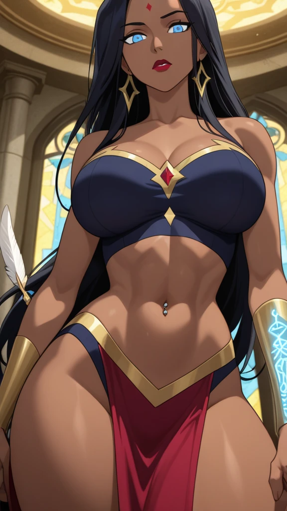 (masterpiece:1.37), best quality, (extremely detailed:1.37), defTh, two side up, tiara, cape, bodystocking, bodysuit, cleavage, bridal gauntlets, pelvic curtain, large breasts (extremely detailed eyes:1.37), (wetting self:2.0), desperation, standing, embarrassed, humiliation, blushing, angry, cherry blossoms, garden, (golden hour:1.5), full body