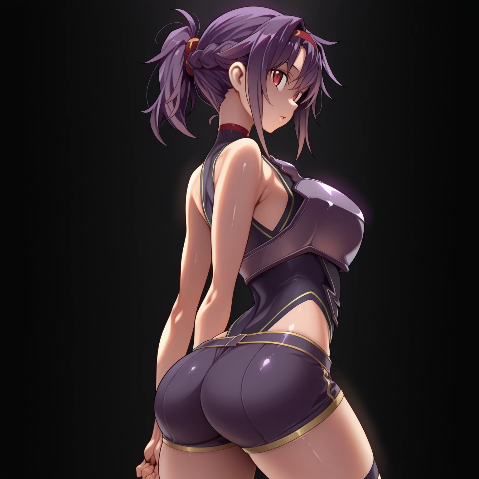 sexy girl, no clothes, big ass, big bobs, White background,  
 sweating a lot, purple eyes