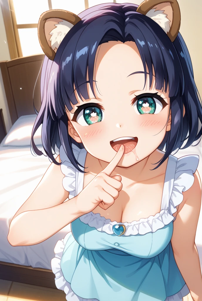 (1 person),(Best image quality, 8k, masterpiece:1.3), Anatomically correct, ((Brown hair bob cut:1.1)),(Swept-apart bangs,), (Cute eyes, Dark Eyes), (Mole under right eye), (thin), (Large Breasts),(Glowing Skin:1.1),(Pale skin:1.2),(Fantasy atmosphere),(look up),Ultra-high resolution, Textured skin, Sparkle Effect, Fantasy,Bright Eyes,high school student,

wedding,church,
white girdle,White lace panties,bride,White garter belt,Blue bouquet,Wedding dress,Off-the-shoulder dress,silver tiara,veil,Silver Necklace,

Wet body,Cleavage,Sweat,


Eat white popsicles,Saliva stringing,Food is on the face,

On all fours,
