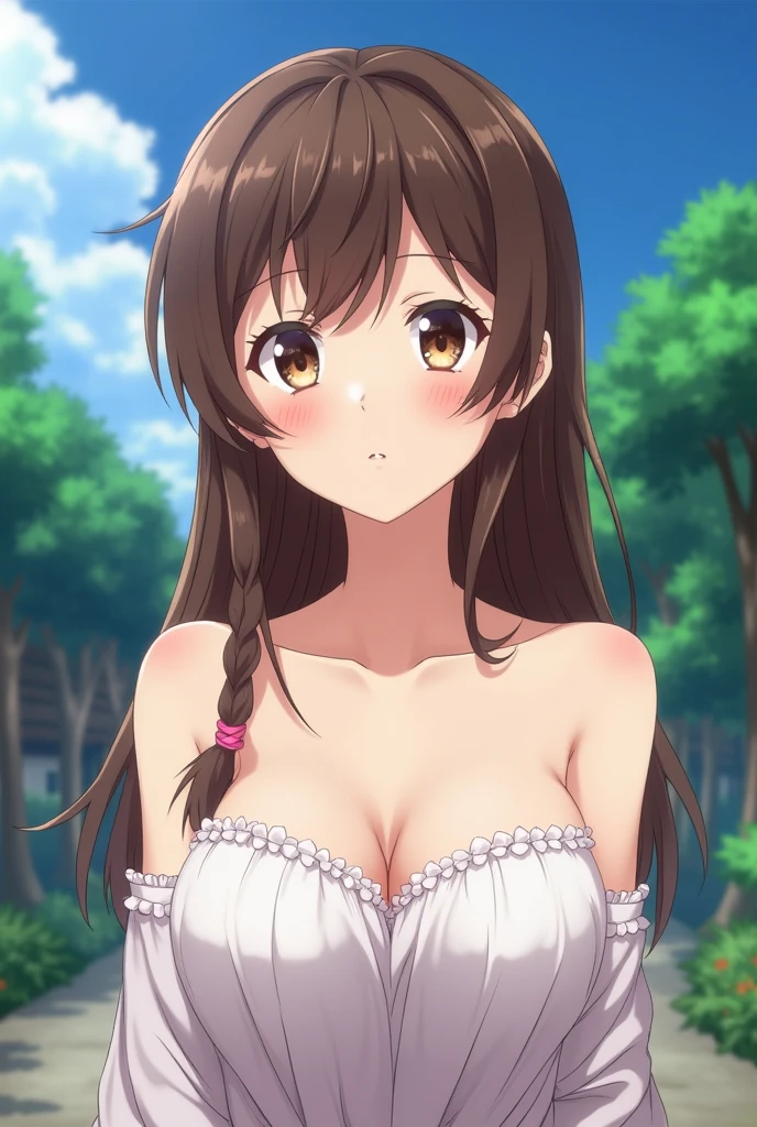 1Girl, Mamako Oosuki In the anime Okaasan Online, Very big breasts, Very detailed 