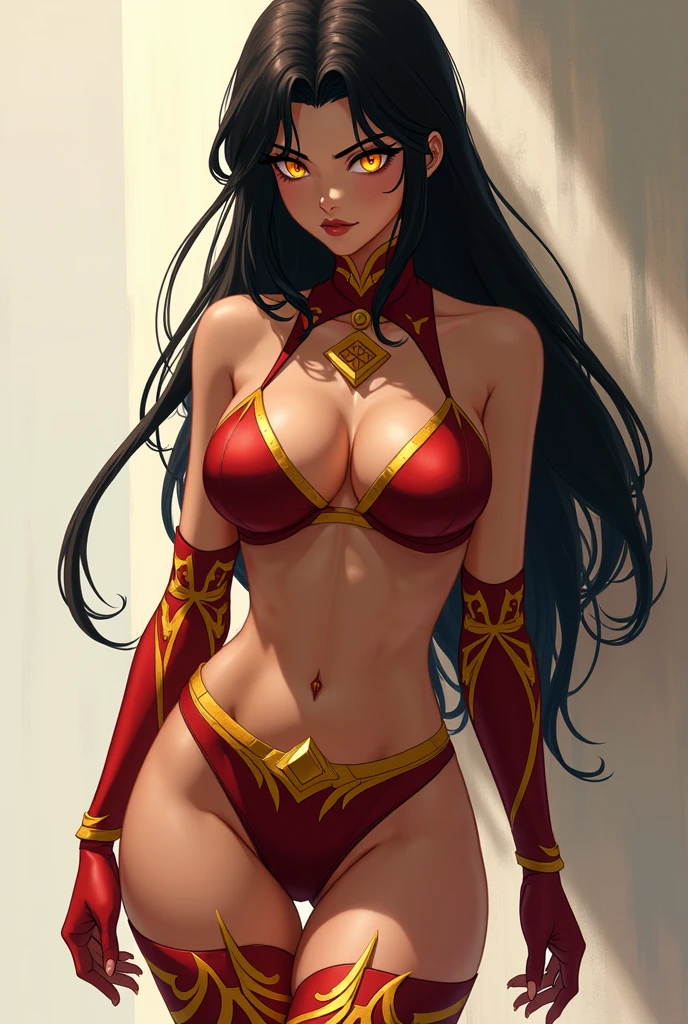 Sailor mars, 3d, Realistic, Ultra Micro Foto, Qualidade Superior, ultra detalhado CG unidade 8k papel de parede, de baixo, detalhes intrincados, (1 female), 18 anos, (Sama1, tiara, Uniforme de Guerreiro Marinheiro, luvas brancas, colar de marinheiro vermelho, saia vermelha, Uniforme de Guerreiro Marinheiro: 1.2, Marinheiro Marte: 1.2, Meishaonv), cabelos pretos arroxeados incrivelmente longos e lisos: 1.2, cabelo longo, liso, lindo e brilhante: 1.2, revelando uniforme de guerreiro marinheiro, vermelho carmesim brilhante Sexy plissado mini saia: 1.3, (arco roxo muito grande no centro do peito: 1.4, tiara dourada na testa: 1.5, luvas vermelhas nos cotovelos: 1.1, bare arms: 1.1, Botas longas de cano alto em esmalte vermelho brilhante com luxuosos enfeites dourados: 1.3, gola vermelha carmesim larga saturada, Colar de marinheiro vermelho carmesim saturado, Long white latex gloves with luxurious golden decoration: 1.3, very large red bow behind the waist: 1.1, gargantilha vermelha, decote parece sexily boldly grande, brincos vermelhos em forma de estrela)), SMMarz
Hair that too long, franja separada, ((sorriso sedutor, cara muito bonita, detalhes do rosto: 1.5, olhos roxos brilhantes, beautiful face, Olhos bonitos, olhos brilhantes)), Joias de ouro de luxo, Slender and bold and sexy gravette swimsuit, (postura de combate), thin and muscular muscles, abdominais musculosos, Rosto pequeno, Seios enormes, perfectly proportions, cintura fina, pose de modelo sexy, visible pores, perfect hands: 1.5, octane rendering, very dramatic images, Luz natural forte, sunlight, exquisite lighting and shadows, Dynamic angle