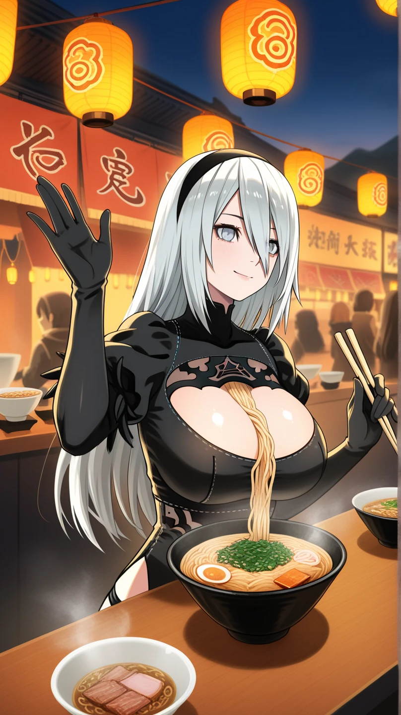 masterpiece, highest resolution, highest quality, white cheongsam, eateries, big breasts, cat ears, floral, yellow eyes, gray hair, twin tails