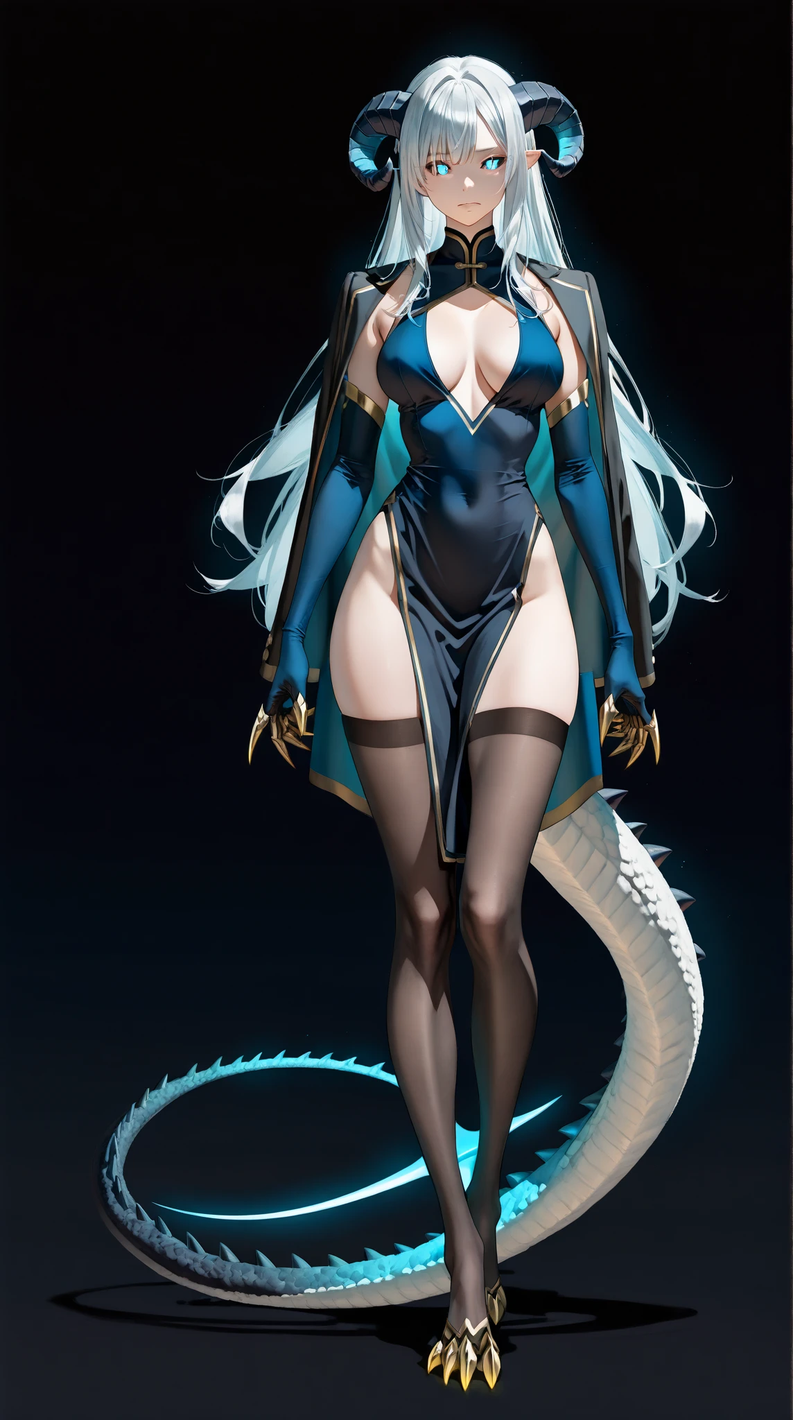 8k,4k,((Best quality, masterpiece, ultra high resolution)),((full body, by pixelsketcher)), <lora:Yukiminus:0.9>,yukiminus,furry female, breasts, furry, tail, thighhighs, navel, blue eyes, colored skin, sharp teeth, claws, teeth, thighhighs, white skin,snout, elbow gloves, large breasts, necklace,, blue thighhighs,fingerless gloves,claws,standing,feet,dinosaur,scales,white background,blue bikini