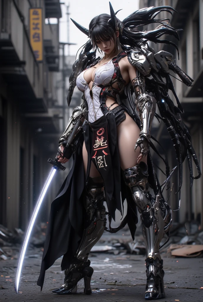 hll,evil female cyborg with (mechanical wings:1.4) wearing (black robes:1.2) (cloak:1.2),mechanical legs, <lora:hll_20230617094651:0.3> <lora:NijiExpressV2:0.4>  <lyco:EnvyBeautyMix20:0.5> <lora:AMechaSSS[color_theme,mecha musume, mechanical parts,robot joints,headgear]:0.5>  <lora:mechanical_wings-000007:1.0>