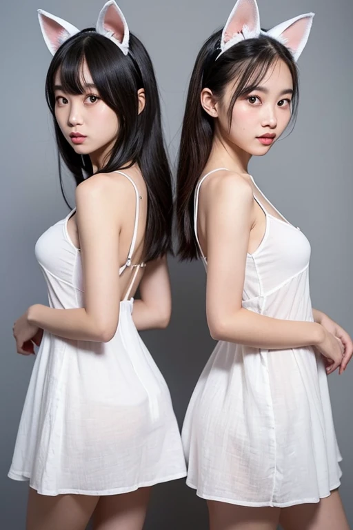 日本people、1people、The most beautiful woman、smile、Shyness、clear、Shiny black hair、((Standing with legs wide open))、Photo Style、length, bangs、Pigtails、light makeup、Standard face、(((Wearing a white Etchu loincloth)))、((Light clothing:0.5))、(She is hiding her breasts by wrapping a cloth around her chest.)、Summer festival、(((Her cute buttocks are clearly visible from behind))), ((Showing off the knot of his loincloth)), 32K, Raw photo、Highest quality、Spectacular views