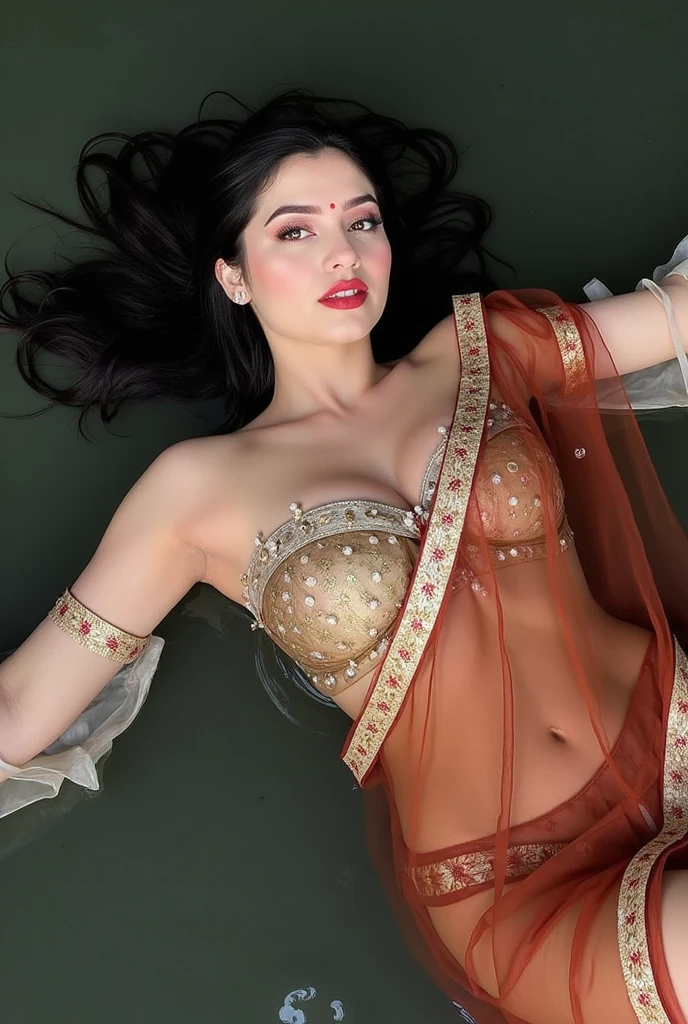 a beautiful belly dancer, (huge breasts, nipples:1.3), elegant belly dancing pose, intricate costume with jewels and sheer fabric, graceful movements, warm lighting, detailed facial features, glowing skin, cinematic composition, highly detailed, photorealistic, 8k, masterpiece