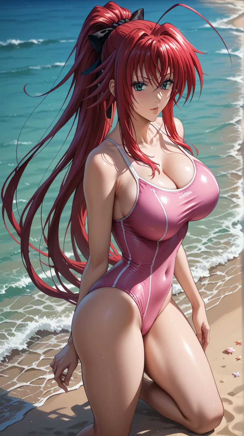 Sexy figure Long Hair School Swimsuit Calm