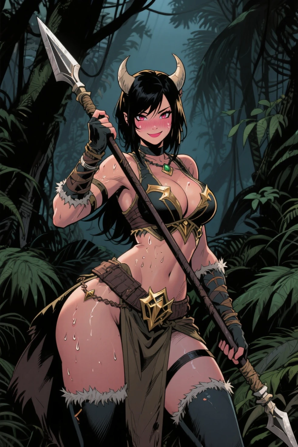 ((snakes as a hair))++, snake hair+++, Medusa++, wet, lactation, naked , naked pussy++, hearts particles++, nsfw++, blush, sexy pose++, enormous breasts, wide hips, visible pussy, visible nipples, stockings , (masterpiece, best quality, supeior quality, intricate details, beautiful, aesthetic:1.2), high quality, 8k, RAW, ultra details, extremely dellicate and beautiful, real shadow, (dark colors:1) (challenging look), (dinamic pose:1.8), photorealistic, highly detailed painting, award winning painting, marvelous painting, artistic style, stylized, full body, detailed face, detailed eyes, snake skin clothing+
